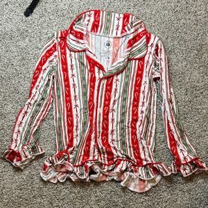 BAMBOO Striped Red and White Top with bows